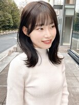 ノラ ヘアーサロン(NORA HAIR SALON) ナチュラル小顔前髪あり後れ毛サイドバング結べるボブくびれヘア