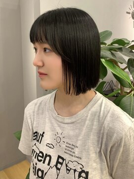 ジアン バイ ミルボン NU茶屋町+(GIEN by milbon) パツっとボブ/切りっぱなしボブ/ボブ