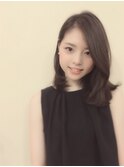 【morio池袋】黒髪ナチュラルミディアムレイヤー