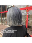 透明感アッシュ×ぱつん外ハネくびれボブ☆サラ艶な質感♪