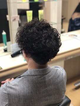 ヘアークリアー 春日部 メンズ/大人のブロック×リッチパーマ/春日部メンズカット