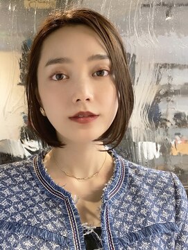 マルツ 銀座(maltu) 耳かけボブパーマオリーブベージュボブシャギーボブ銀座前髪