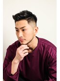 七三オールバックかき上げヘアコンマヘア72