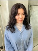 パーマ　ウェーブヘア　スパイラルパーマ　くせ毛パーマ