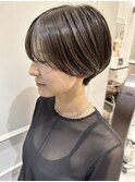 (銀座) マッシュショート オリーブベージュ