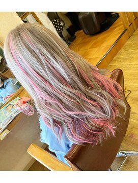ヘアーコレット(hair Colet) ホワイトカラー＋パステルエクステ