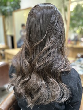 ローネス ギンザ(LONESS ginza) くびレイヤー薄めバンググレージュカラーピンクベー ジュパーマ