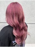 ピンクカラー/チェリーブラウン/ダブルカラー/ケアブリーチ
