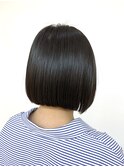 20代30代40代小顔切りっぱなし大人ボブイヤリングカラー