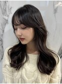 顔周りレイヤーカット/イメチェンヘアスタイル/韓国くびれヘア