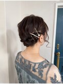 ショートヘアアップスタイル