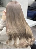 透明感ベージュ　韓国ヘア　ワンホン　表参道