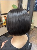縮毛矯正エアリーボブスタイル
