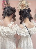 広島　コンサート　ヘアアレンジ　双子コーデ　　ツインアレンジ