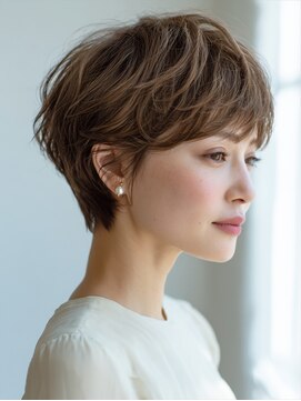 アルトリスト(Altruist Aging×HAIR&SPA) ☆イメチェンピンクベージュアンブレラカラー前髪クールショート