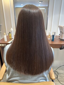 エイクス ヘア デザイン×美髪クリニック 千葉(AQs hair design) くびれヘア/アプリコットオレンジ/夏/髪質改善[千葉駅]