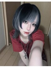 ギャラクシーアンブレラ 水戸店(GALAXY&BRELLA) ウルフカット×デザインカラー