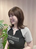オン キャナルシティ博多前店(on)&nbsp;【哉汰】ミディアムレイヤー/透明感カラー/ミルクブラウン/20代