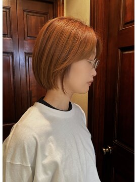 フランジェッタヘアー(Frangetta hair) オレンジbob♪担当内城