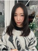 【レイヤーカット】韓国ヘア顔まわりカットロングレイヤー堀江