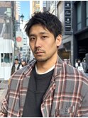 メンズルーズパーマ アクティブショート スパイキーショート
