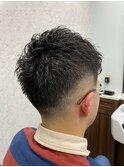 メンズスタイル フェード ポイントパーマ