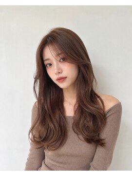 ヘアデザイン アンジェロカフェ(Hair Design Angelo cafe) チェスナットブラウン×巻き髪ロング【20代30代40代】