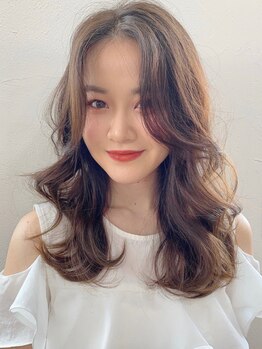 ミミヘアーガーデン(mimi hair garden)の写真/韓国スタイルに欠かせない顔周りカット。韓国スタイルカラーと合わせて今までで一番かわいい自分に出会える