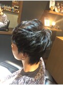 ナチュラル アシンメトリー ツーブロック
