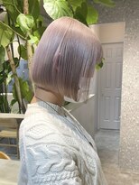 サンク 原宿 表参道(cinq)&nbsp;ミルクティーベージュナチュラルボブミニボブケアブリーチ20代