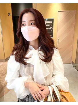 カミエ(kamie) ＊大人かわいいロングヘア ピンクカラー 透明感 三宮美容室