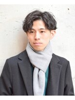 クオンヒール(QUON HEAL) センターパートマッシュ波巻きパーマ