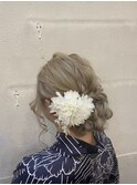 #ヘアセット #浴衣 #ヘアアレンジ #アップ #新居浜