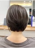 バイヤージュ髪質改善レイヤー透明感白髪染めグレージュ中野