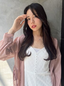 ロンド ストラーダ 心斎橋(Lond strada) 韓国前髪顔周りロング×インナーグレージュ[心斎橋/髪質改善]