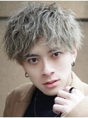 爽やかツーブロック刈り上げ束感アップバング