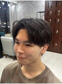 大人男性メンズカットニュアンスセンターパートナチュラル
