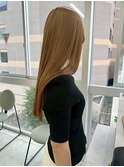ロング　ケアブリーチ　ミルクティーベージュ　艶髪　10代20代