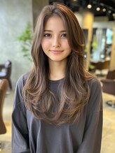 エル 横浜 ウエスト(eL 横浜 west) くびれヘア  美髪  ハイライトカラー　アプリコットオレンジ