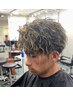 【初回限定】メンズカット+金メッシュ+ソフトツイストパーマ