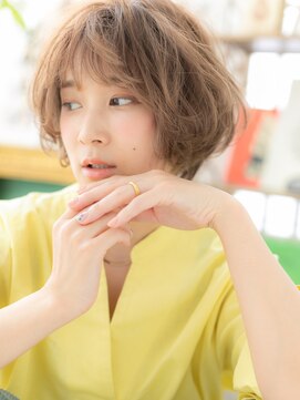 カバーヘア ブリス 上尾西口店(COVER HAIR bliss) 根元パーマ小顔エアリーボブレイヤーカットh4上尾20代30代40代