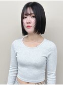 ＊姫カット軽めボブ小顔ボブ切りっぱなしボブぱっつんボブディ