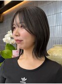栄カットカラー透明感ナチュラルミディアム