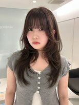 スノッブ(SNOB)&nbsp;レイヤーカット×オリーブブラウン