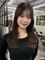 ニコ トウキョウ 渋谷(nico TOKYO)&nbsp;ロングレイヤーカット顔周りレイヤーウルフハッシュカット韓国