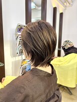 ヘアアーク(HAIR arc)&nbsp;レイヤーボブ#外ハネボブ#ミルクティー#ウルフ#ブリーチ無し