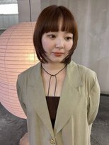 カシェ ナカザキ(CACHE NAKAZAKI)&nbsp;オレンジブラウン/ワイドバング/レイヤーボブ