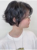 【morio原宿】直毛 くせ毛風パーマ ゆるふわショートボブ