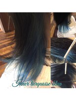 ヘアーメイク トレコローリ(hair make trecolori) 【trecolori 津田沼】インナーターコーイズブルー