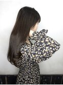 美髪ロング×ダークアッシュグレージュ